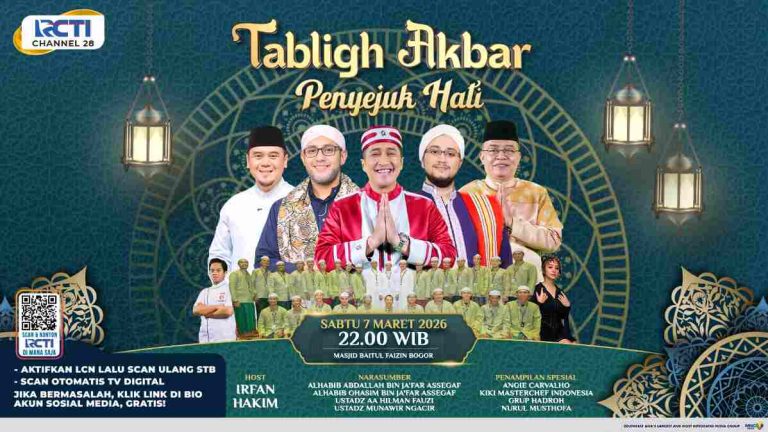 Tabligh Akbar “Penyejuk Hati” Kembali Hadir untuk Pemirsa, Dakwah Menenangkan Hati dan Sholawat Syahdu Live dan Eksklusif hanya di RCTI