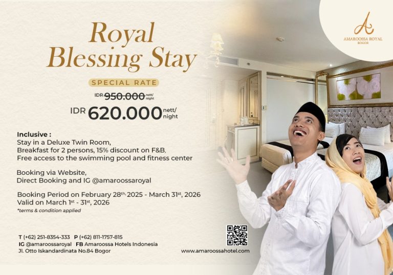 Amaroossa Royal Bogor Hadirkan Paket Menginap Romantis “Royal Blessing Stay”