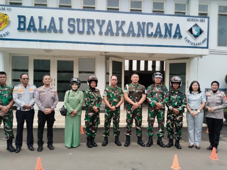 Denpom Bogor Gelar Edukasi Safety Riding di KOREM 061 Surya Kencana, Tekan Angka Laka Lalin