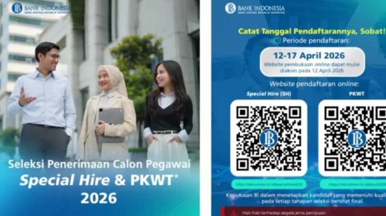 Rekrutmen PKWT Bank Indonesia 2026 Dibuka, Ini Daftar Posisi dan Cara Daftarnya
