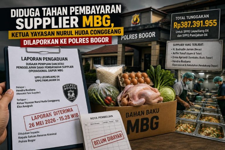 Yayasan Nurul Huda Conggeang Dilaporkan ke Polres Bogor, Supplier MBG Klaim Kerugian Hampir Rp400 Juta