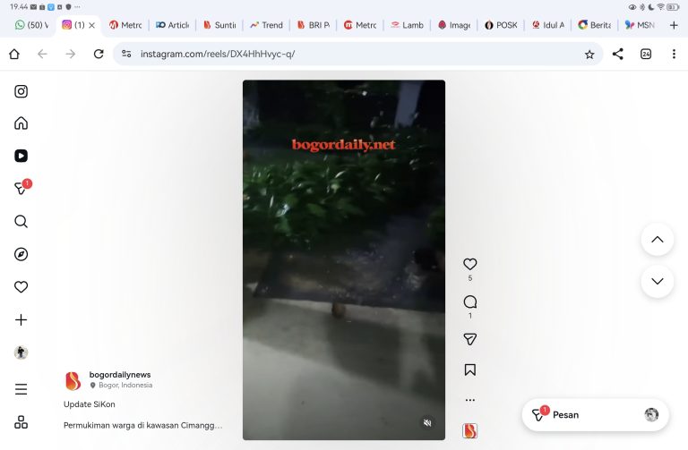 Hujan Deras Guyur Bogor, Banjir Kembali Rendam Permukiman Cimanggu Permai 1 Bogor