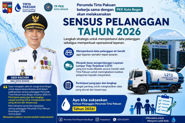 Wali Kota Bogor Ajak Warga Sukseskan Sensus Pelanggan Tirta Pakuan 2026
